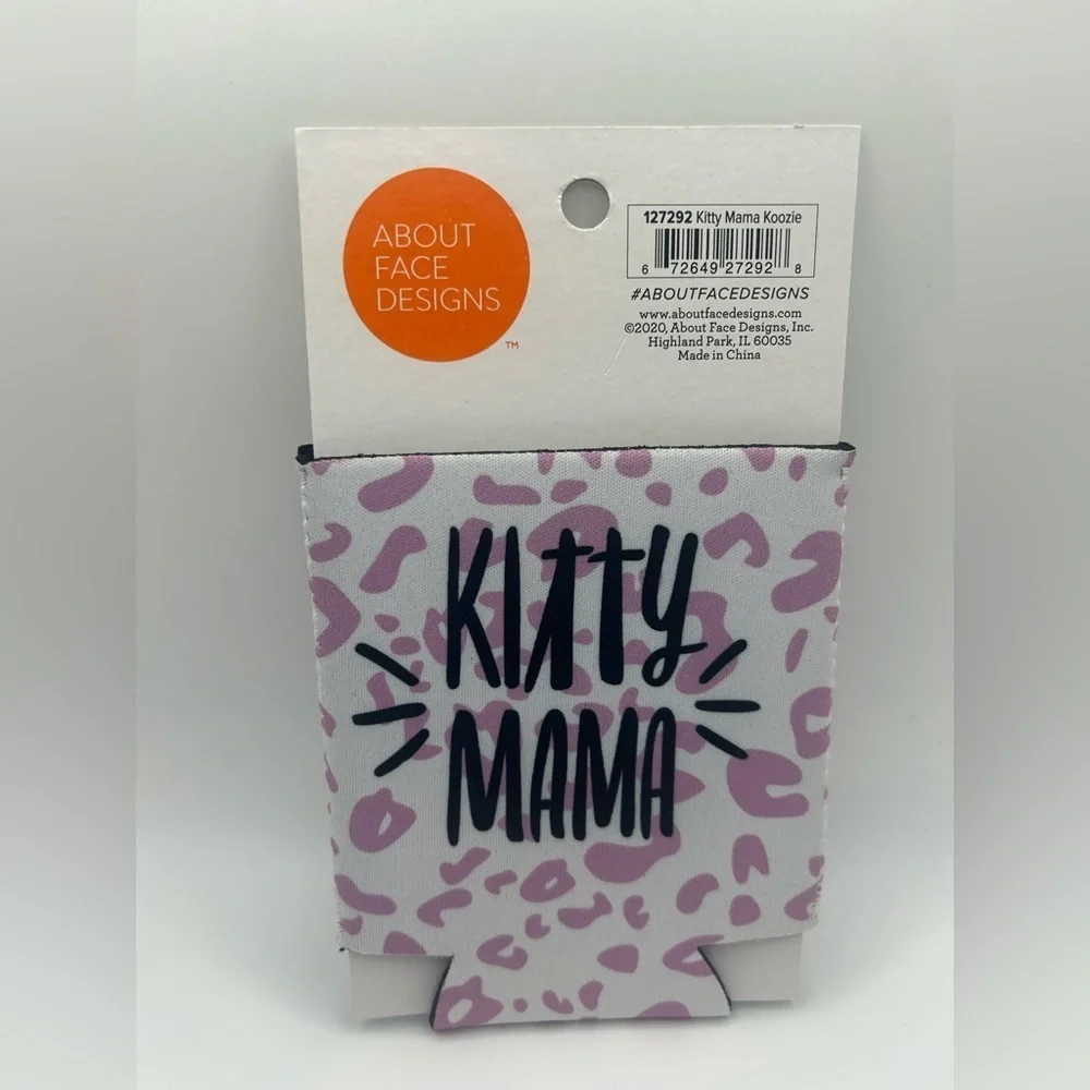 Kitty Mama Koozie - Pink and Black - NWT OSFM